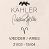 Kähler Astro stjernetegn vædder figur hvid