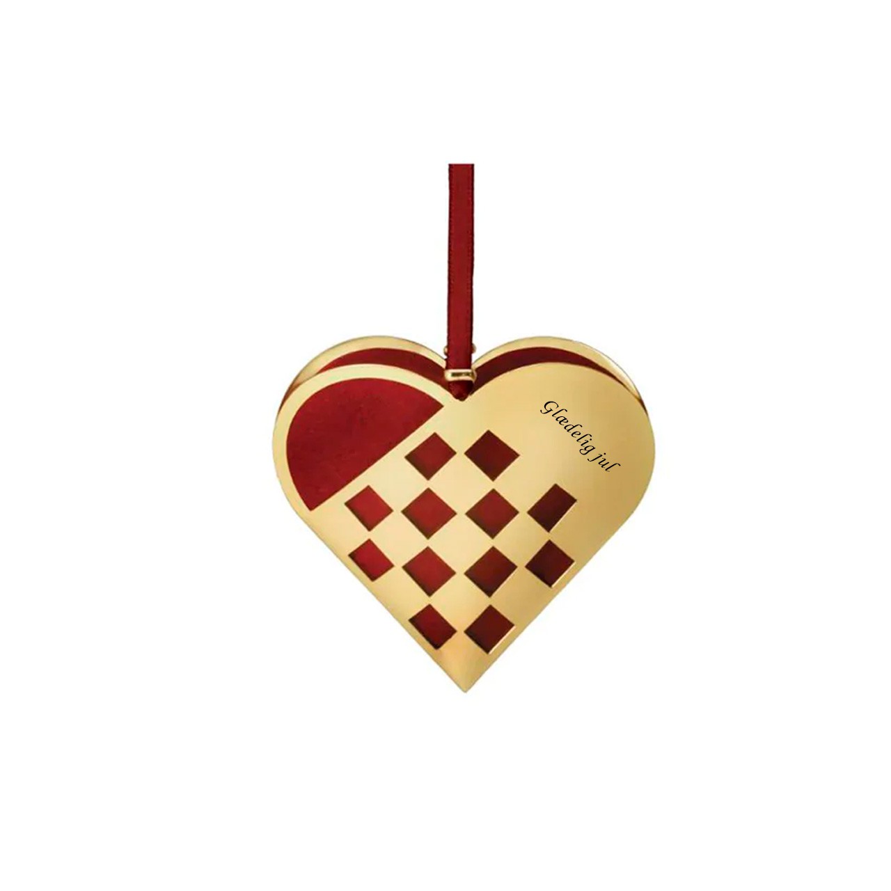 H. C. Andersen flettet julehjerte stor 15 cm