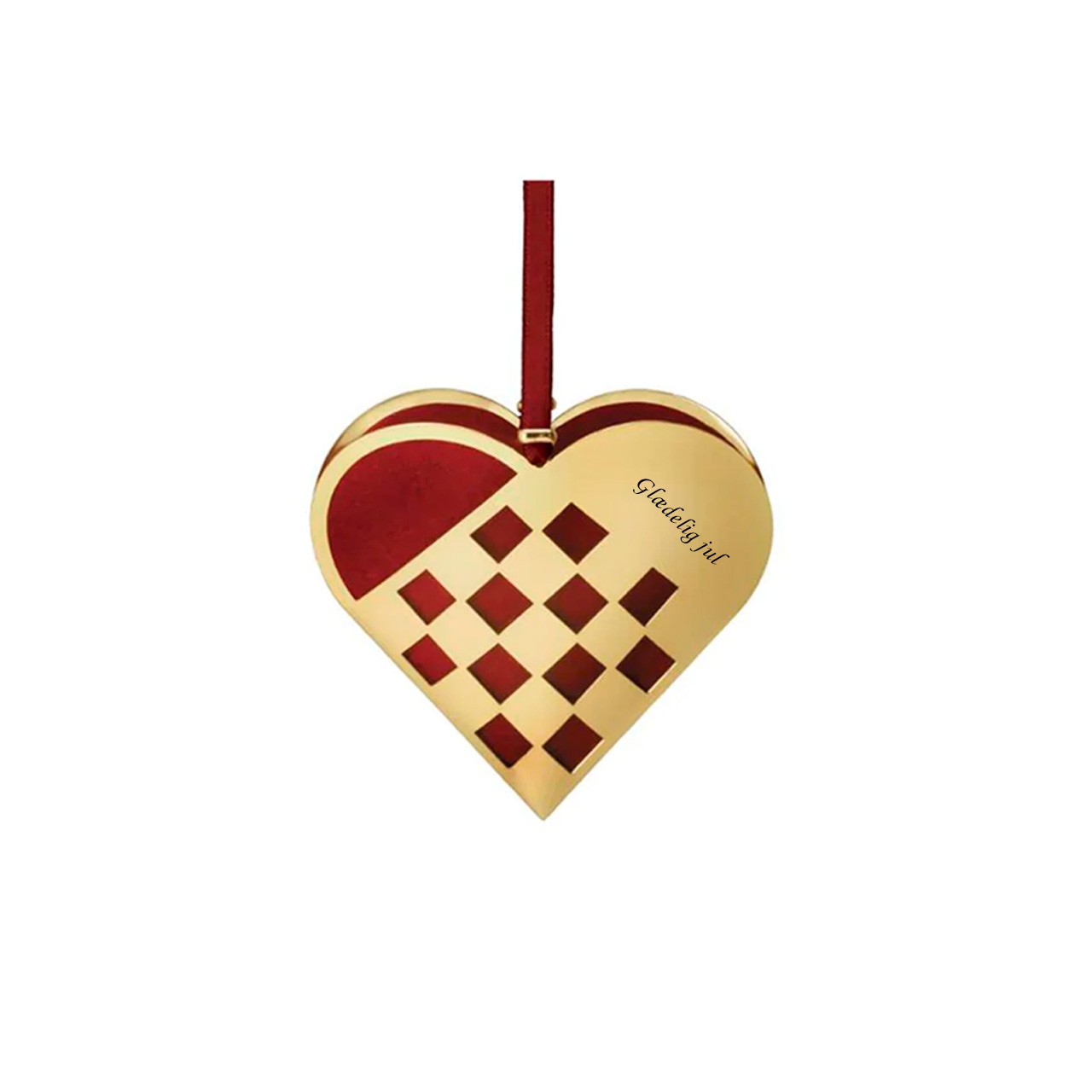 H. C. Andersen flettet julehjerte Mellem 10 cm