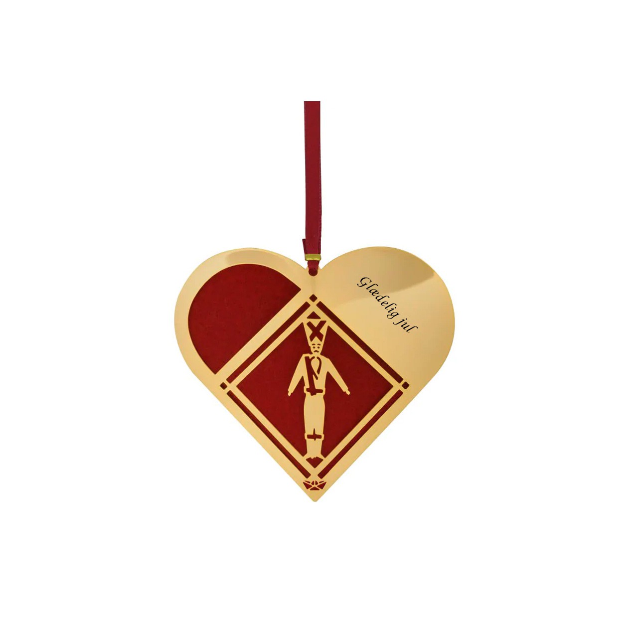 H.C. Andersen Julepynt - Den Lille Tinsoldat Julehjerte lille 8 cm