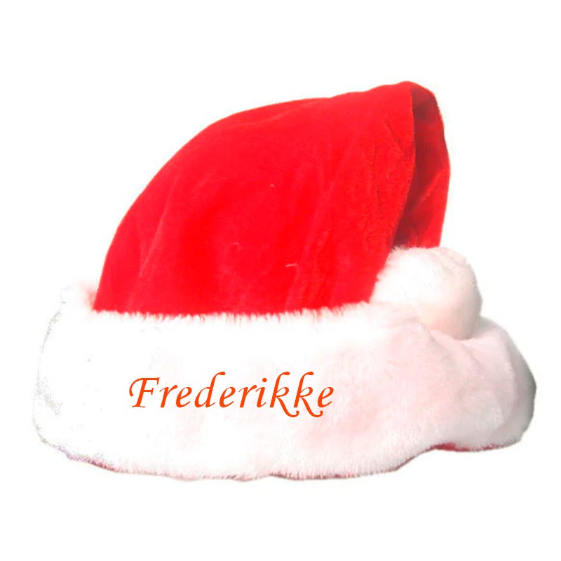 Plys nissehue med navn