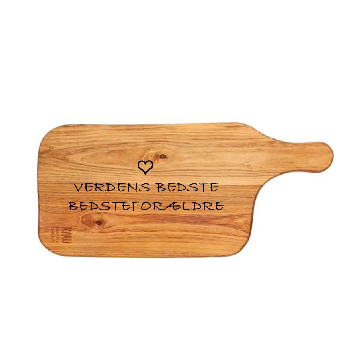 RAW Teak skærebræt 37,5 x 17 x 1,5 cm gave til bedsteforældre