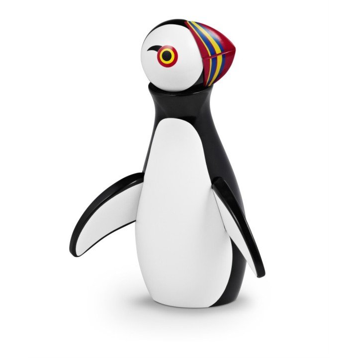 Kay Bojesen Puffin i malet bøgetræ, 13,5 cm.