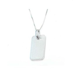 Dahl Dogtag massiv sølv 21 x 14 mm inkl. kæde