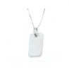 Dahl Dogtag massiv sølv 21 x 14 mm inkl. kæde