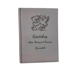 Gæstebog til barnedåb - Grå...