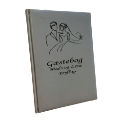 Gæstebog til bryllup - Grå...
