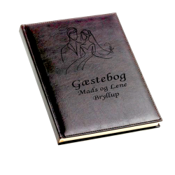 Gæstebog til bryllup - Brun...