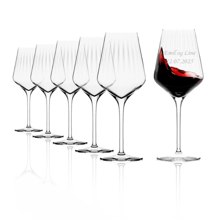 Symphony Rødvinsglas 6-Pack med Personlig Gravering