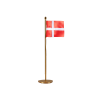 Piet Hein Bordflag 25 cm messing