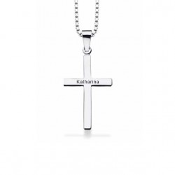 Scrouples Kors vedhæng Sølv 30 x 20 mm inkl. kæde