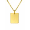 Dahl Dogtag 9 kt. guld vedhæng 18x12 mm inkl. kæde
