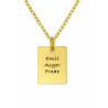 Dahl Dogtag 9 kt. guld vedhæng 18x12 mm inkl. kæde