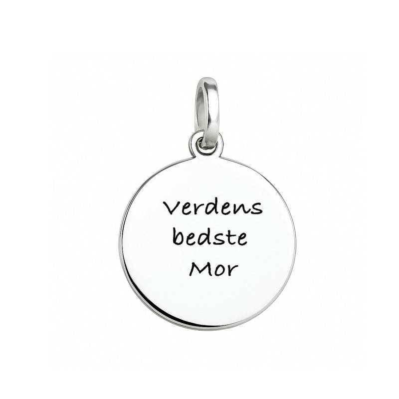 Dahl Lovetag blank rundt 17 mm inkl. kæde