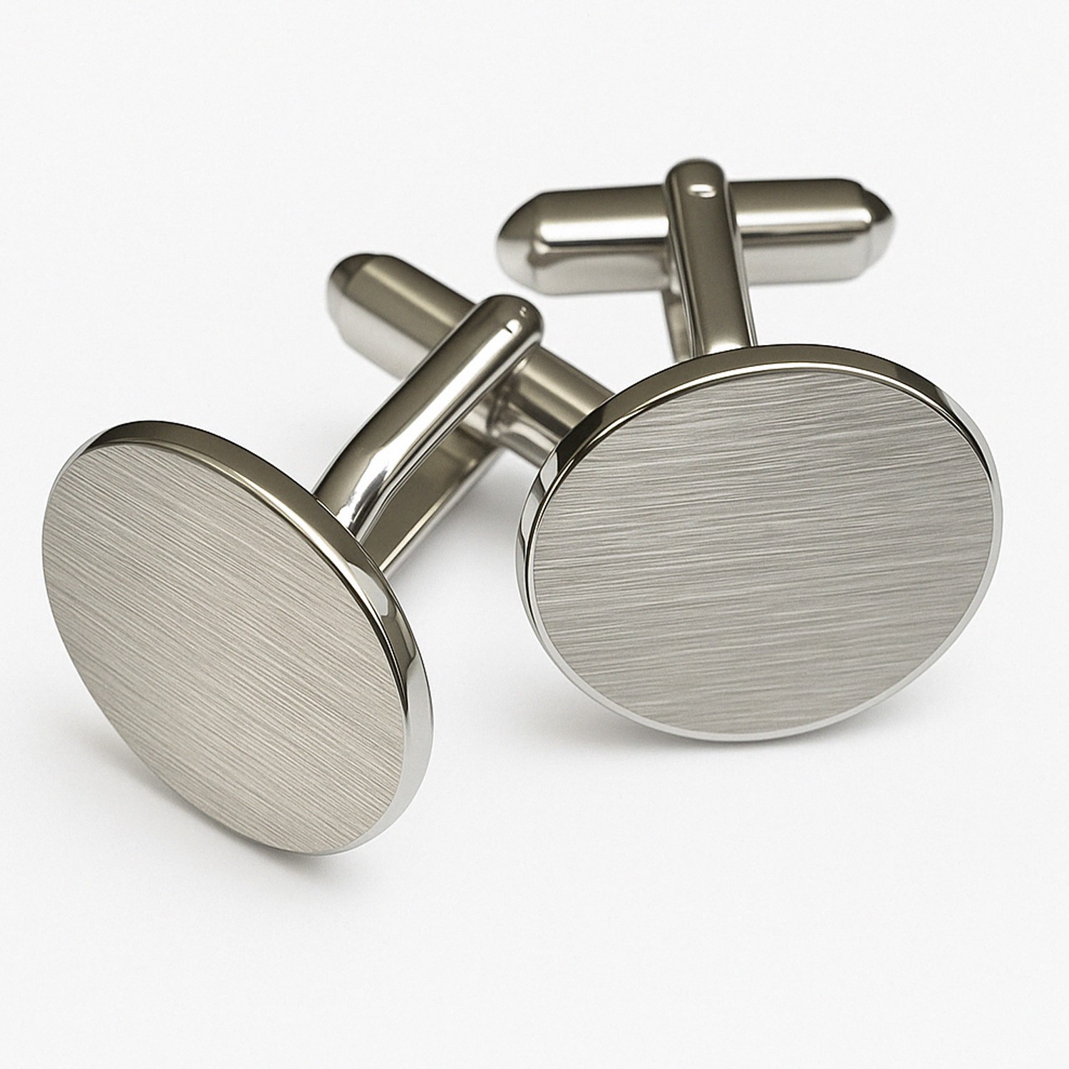 Dahl Manchetknapper børstet stål oval