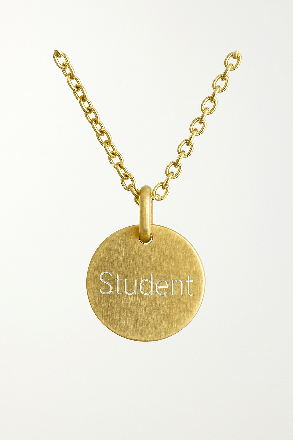 Scrouples Lovetag forgyldt STUDENT vedhæng inkl. kæde