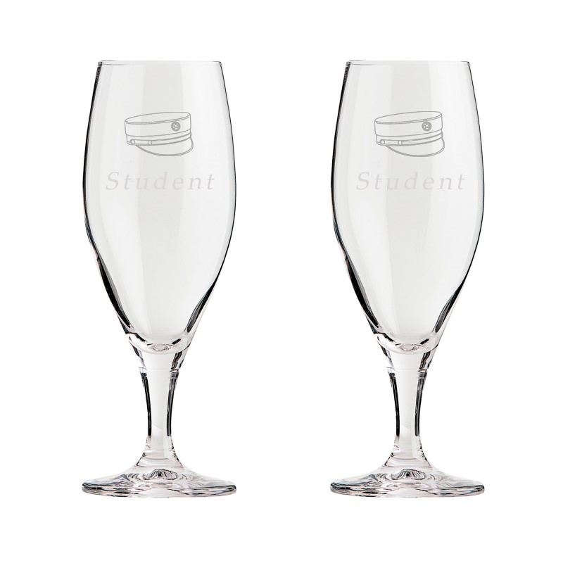Student ølglas 2 stk 40 cl