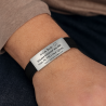 SON of NOA Læderarmbånd med plade sort