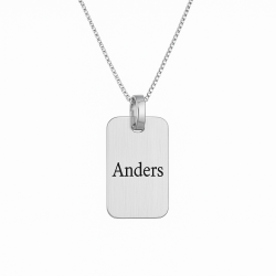 Dahl Dogtag massiv sølv 19...