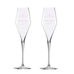 Champagneglas med gravering (sæt á 2) - Bryllup - Stölzle Lausitz