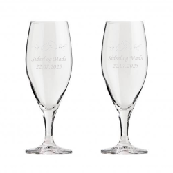 Bryllups ølglas 2 stk 40 cl
