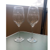 Færdig graveret hvidvin glas - FARFAR / FARMOR