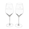 Færdig graveret hvidvin glas - FARFAR / FARMOR