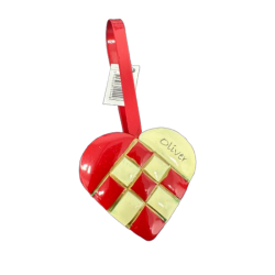 Julehjerte i metal 13 cm -...