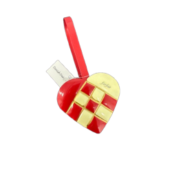 Julehjerte i metal 13 cm -...