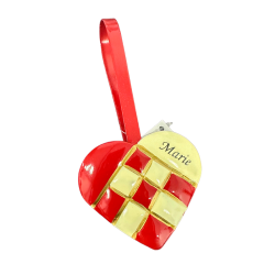 Julehjerte i metal 13 cm -...