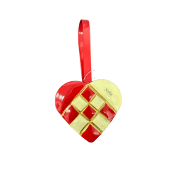 Julehjerte i metal 13 cm -...
