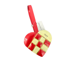 Julehjerte i metal 13 cm -...