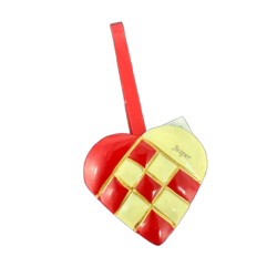 Julehjerte i metal 13 cm -...