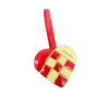Julehjerte i metal 13 cm - fast gravering ( Bedstemor )
