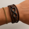 Evig bånd brun armbånd