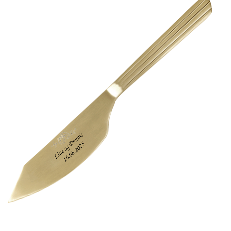 RAW kagekniv champagne guld farvet belægning
