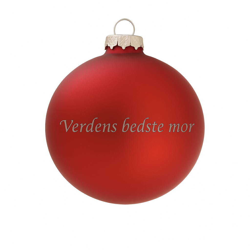 Julekugle - Verdens bedste mor