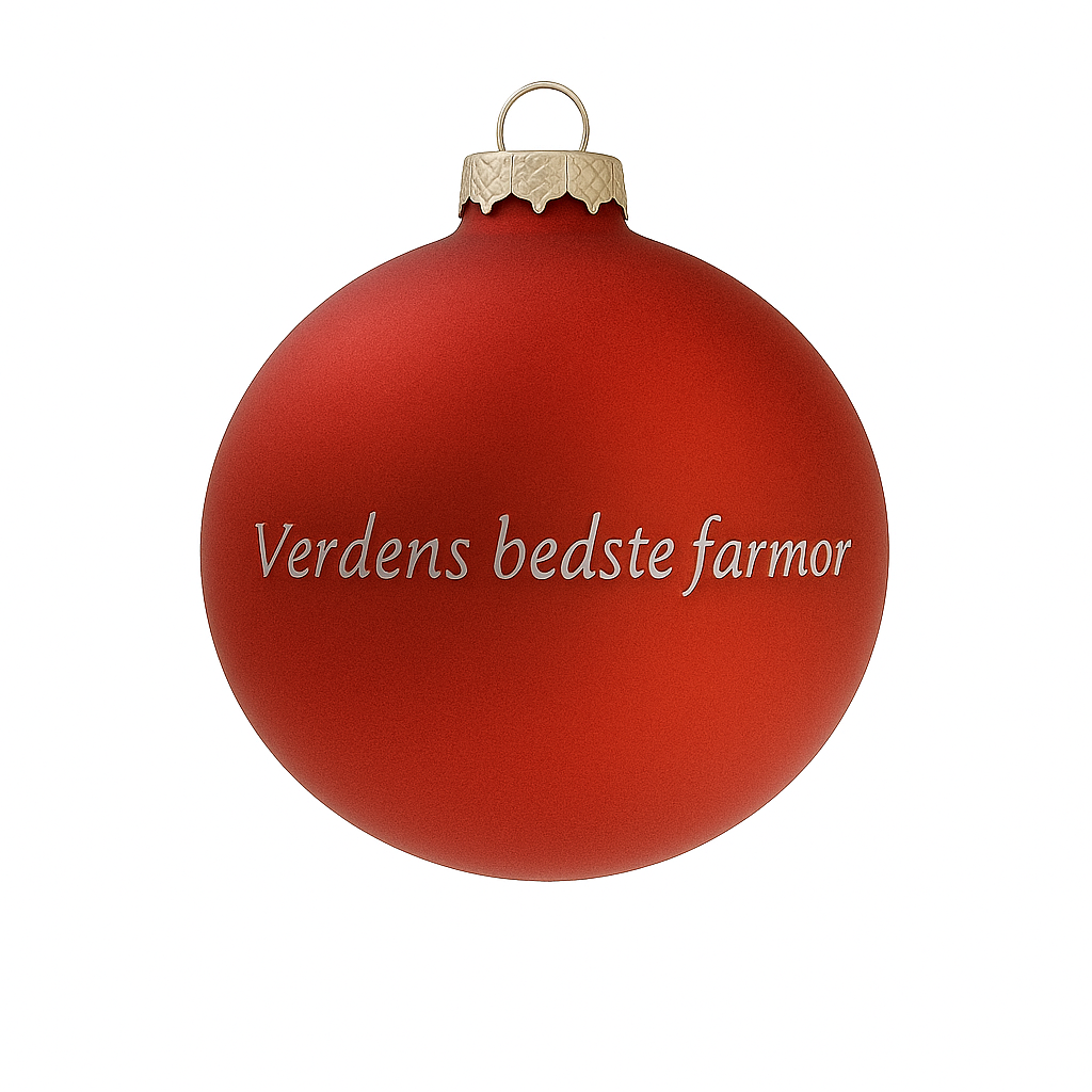 Julekugle - Verdens bedste farmor