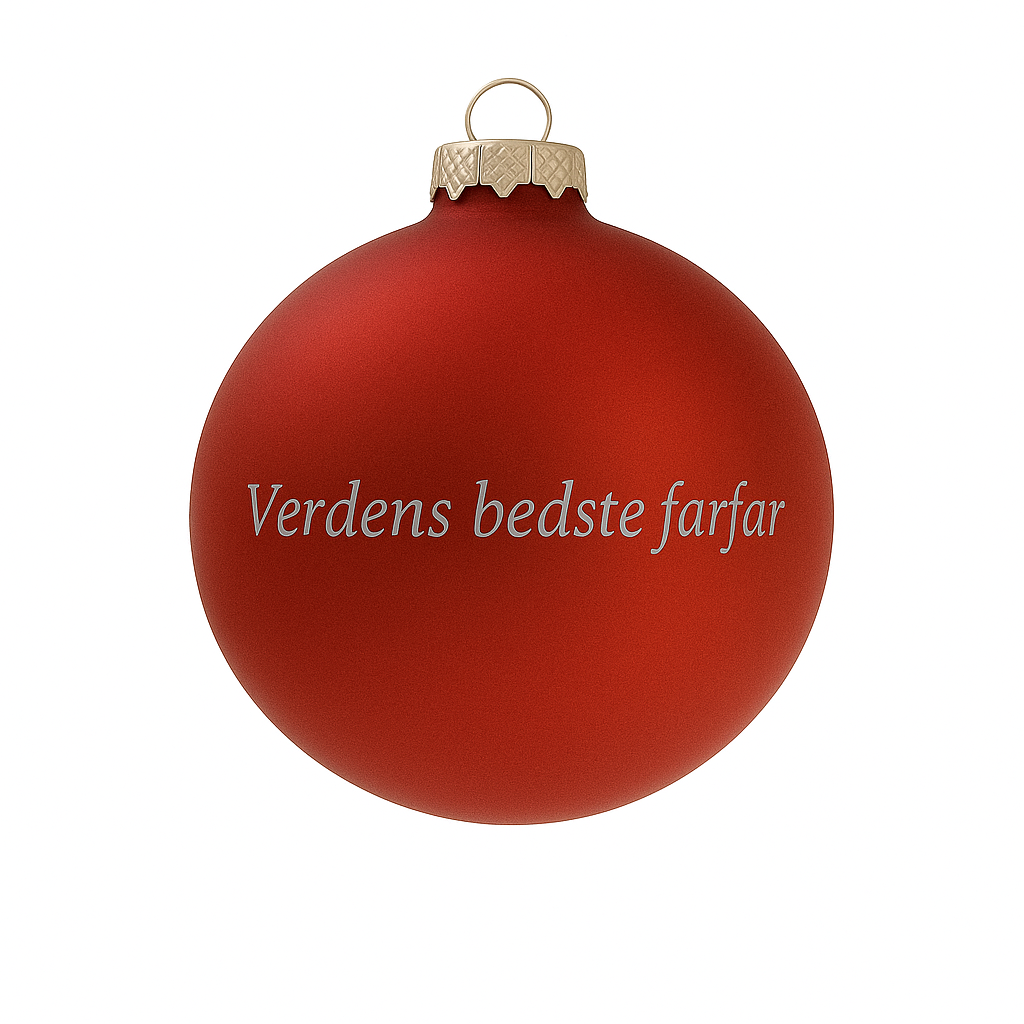 Julekugle - Verdens bedste farfar