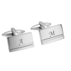 Nordahl Andersen Rustfri stål manchetknapper med stribe