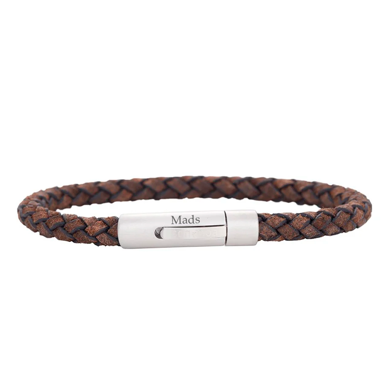SON OF NOA armbånd mørkebrun kalveskind 21cm