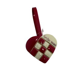 Julehjerte i metal 13 cm -...