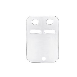 Dahl ID skilt sølv 20 x 30 mm inkl. kæde