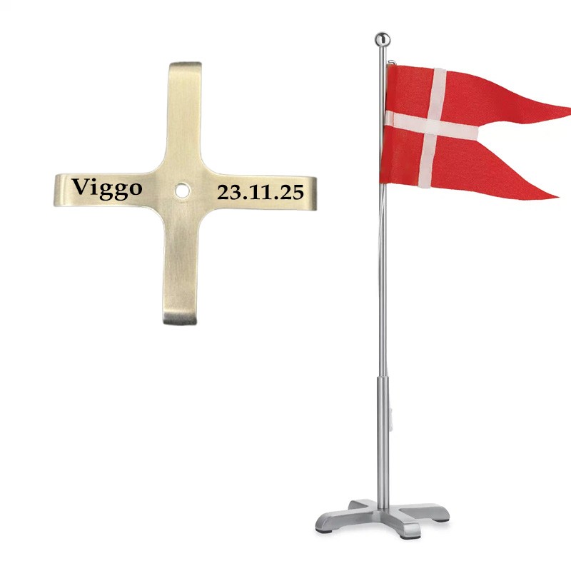 Scrouples Bordflag stål med krydsfod 41 cm