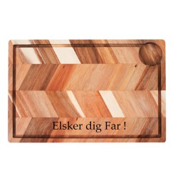 Aida Skærebræt m. saftrille 40x26x3 cm.