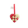 Julehjerte i metal 13 cm - fast gravering (Sofia)