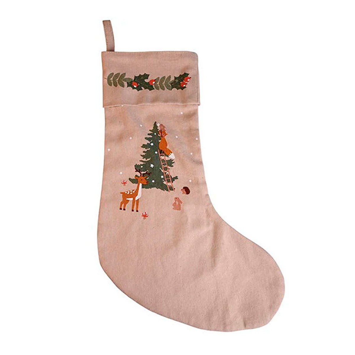 Julesok vintermotiv med brodering