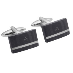 Nordahl Andersen Rustfri stål manchetknapper m. carbon