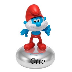 Nordahl Andersen Forkromet sparebøsse - Gammel Smølf