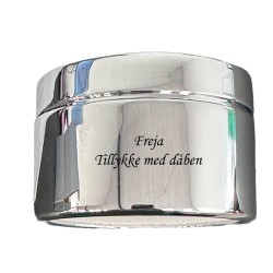 Nordahl Andersen Forkromet smykkeskrin m. krone/lyserød
